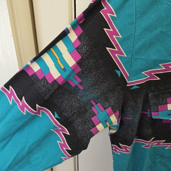 Vintage Aztec Patter Roper Western Shirt - Picture 6 of 6